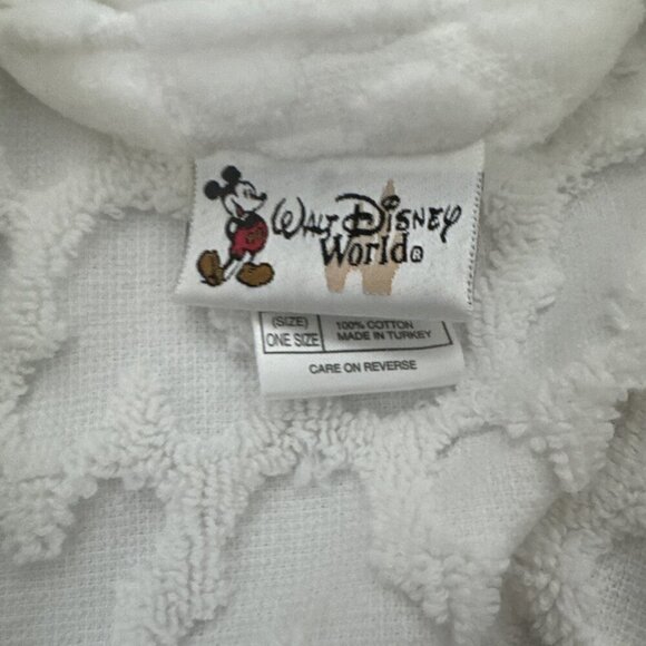 Walt Disney World Waffle 100% Cotton Bath Robe W/ belt White Size One Size - Picture 4 of 8